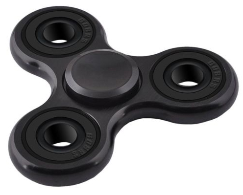 Aluminum Metal Classic Fidget Spinner Hand Stress Reducer TOY for Anxiety Adult, Child (Black)''''